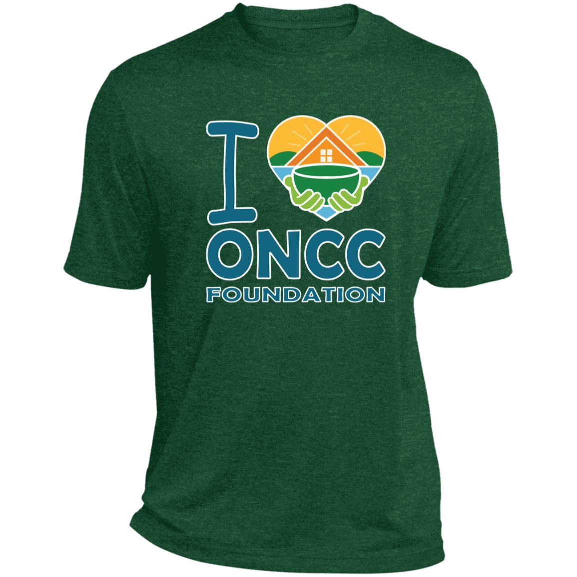 I Love ONCCF - Forest Green Heather - Front