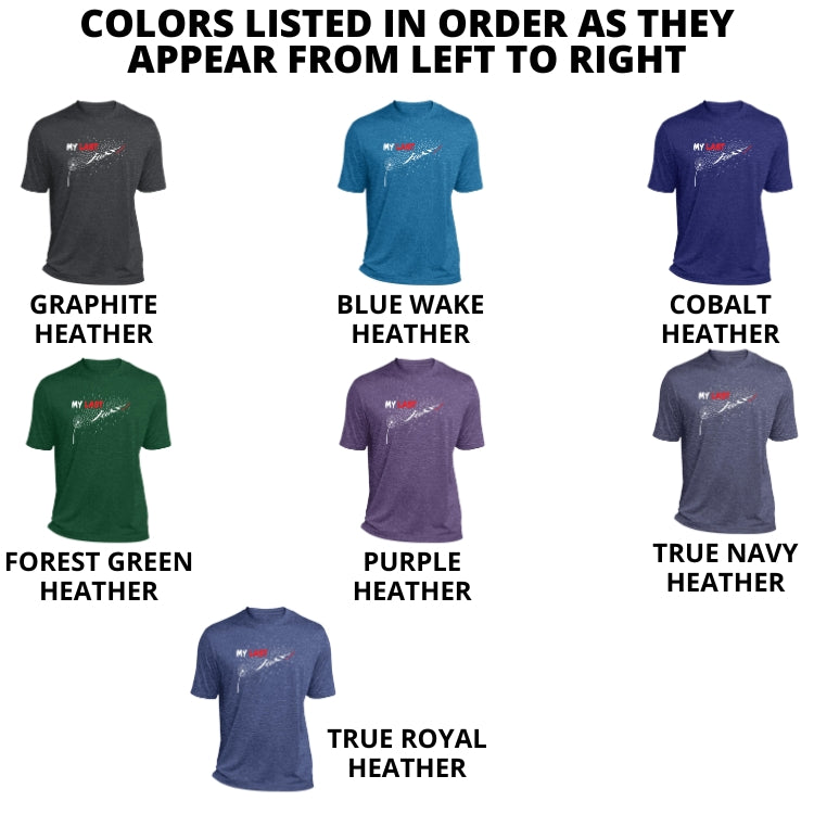 My Last F Blew Away - Unisex Heather Performance Tee